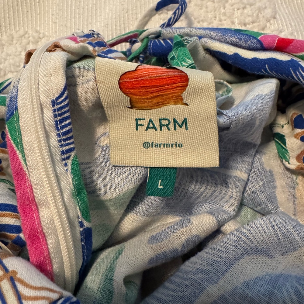 FARM Rio Rio de Janeiro Print Midi Dress in Green, Blue, Red - Picture 4 of 4